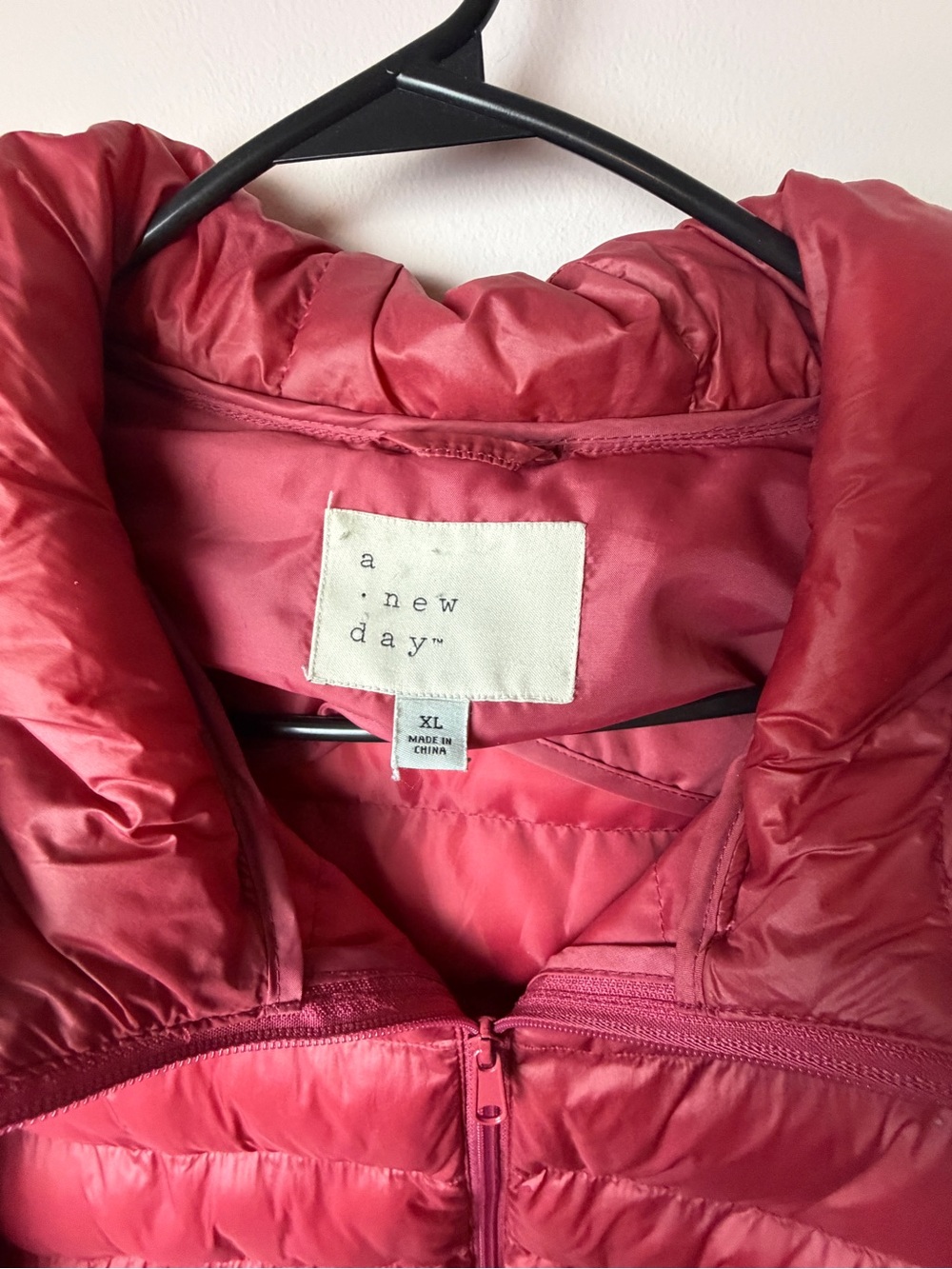 a new day Red Quilted Puffer Jacket
